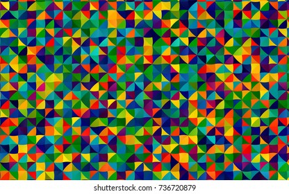 Dark Multicolor, Rainbow vector abstract polygonal pattern. Colorful abstract illustration with gradient. Brand-new design for your business.