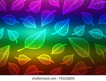 Dark Multicolor, Rainbow vector abstract doodle background. Sketchy hand drawn doodles on blurred background. The pattern can be used for wallpapers and coloring books.