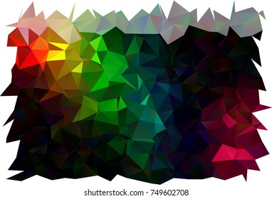Dark Multicolor, Rainbow vector abstract mosaic background. A vague abstract illustration with gradient. Brand-new style for your business design.