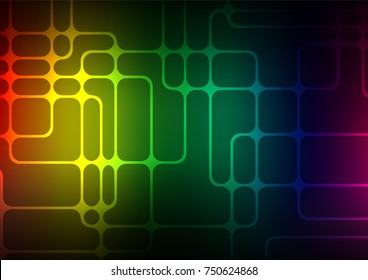 Dark Multicolor, Rainbow vector abstract doodle pattern. Sketchy hand drawn doodles on blurred background. Hand painted design for web, wrapping, wallpaper.