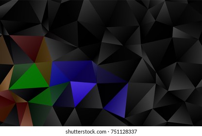 Dark Multicolor, Rainbow vector abstract mosaic pattern. An elegant bright illustration with gradient. A completely new template for your business design.