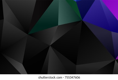 Dark Multicolor, Rainbow vector abstract mosaic template. Glitter abstract illustration with an elegant design. Brand-new design for your business.