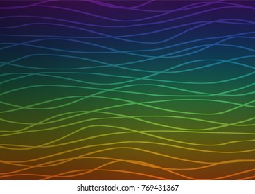 Dark Multicolor, Rainbow vector abstract doodle texture. Modern geometrical abstract illustration with doodles. A completely new design for your business.