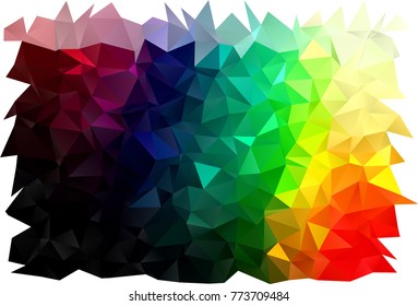 Dark Multicolor, Rainbow vector abstract polygonal template. Brand-new colored illustration in blurry style with gradient. Brand-new design for your business.