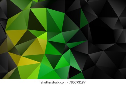 Dark Multicolor, Rainbow vector abstract polygonal pattern. Colorful illustration in abstract style with gradient. The textured pattern can be used for background.