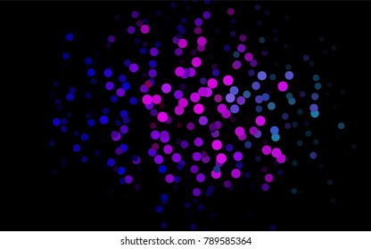 Dark Multicolor, Rainbow vector abstract pattern with circles. Geometry template for your business design. Background with colored spheres.