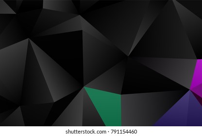 Dark Multicolor, Rainbow vector abstract mosaic template. A vague abstract illustration with gradient. A completely new design for your business.