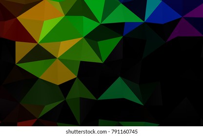 Dark Multicolor, Rainbow vector abstract mosaic pattern. A completely new color illustration in a vague style. Brand-new style for your business design.