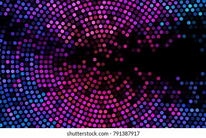 Dark Multicolor, Rainbow vector abstract pattern with circles. Geometry template for your business design. Background with colored spheres.