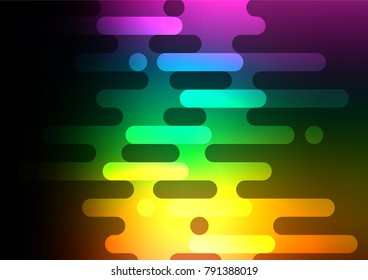 Dark Multicolor, Rainbow vector abstract doodle texture. Colorful abstract illustration with lines in Asian style. The best blurred design for your business.