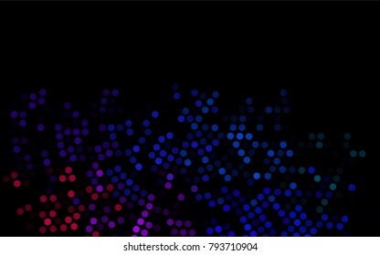 Dark Multicolor, Rainbow vector abstract pattern with circles. Geometry template for your business design. Background with colored spheres.