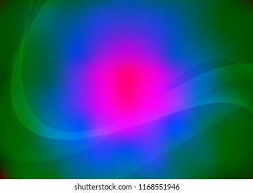 Dark Multicolor, Rainbow vector backdrop with bent lines. Geometric illustration in marble style with gradient.  Textured wave pattern for backgrounds.