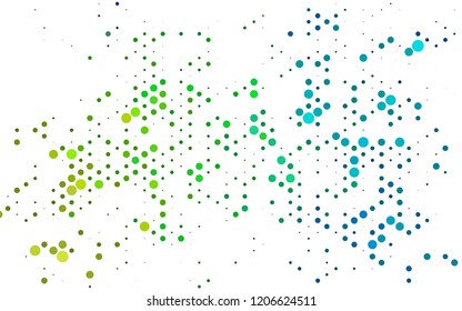 Dark Multicolor, Rainbow vector backdrop with dots, spots. Glitter abstract illustration with blurred drops of rain. Pattern for beautiful websites.