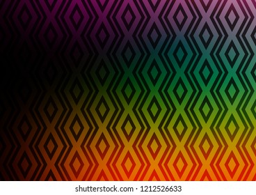 Dark Multicolor, Rainbow vector backdrop with lines, cubes. Shining colorful illustration with lines, rectangles. Backdrop for TV commercials.