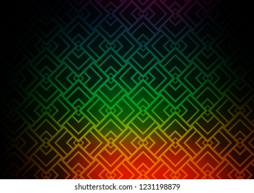 Dark Multicolor, Rainbow vector backdrop with long lines. Shining illustration with lines on abstract template. Pattern for websites, landing pages.
