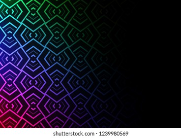 Dark Multicolor, Rainbow vector backdrop with long lines. Modern geometrical abstract illustration with staves. Best design for your ad, poster, banner.