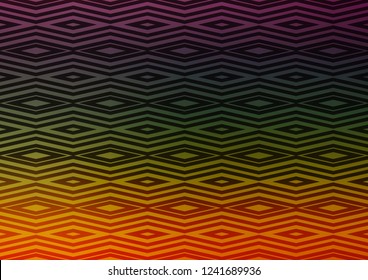 Dark Multicolor, Rainbow vector backdrop with lines, cubes. Modern geometric abstract illustration with lines, squares. Pattern for websites, landing pages.