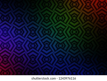 Dark Multicolor, Rainbow vector backdrop with long lines. Glitter abstract illustration with colored sticks. Backdrop for TV commercials.