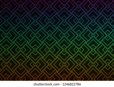 Dark Multicolor, Rainbow vector backdrop with long lines. Modern geometrical abstract illustration with staves. Smart design for your business advert.