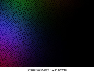 Dark Multicolor, Rainbow vector backdrop with long lines. Lines on blurred abstract background with gradient. Smart design for your business advert.