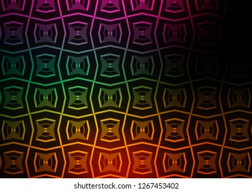 Dark Multicolor, Rainbow vector backdrop with long lines. Blurred decorative design in simple style with lines. Smart design for your business advert.