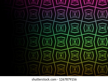 Dark Multicolor, Rainbow vector backdrop with long lines. Glitter abstract illustration with colored sticks. Pattern for business booklets, leaflets.