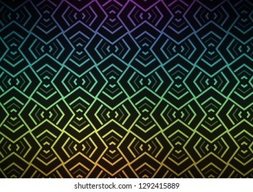 Dark Multicolor, Rainbow vector backdrop with long lines. Glitter abstract illustration with colored sticks. Smart design for your business advert.