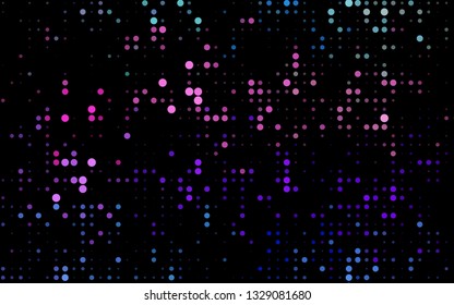 Dark Multicolor, Rainbow vector backdrop with dots. Modern abstract illustration with colorful water drops. Pattern of water, rain drops.