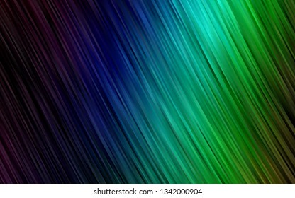 Dark Multicolor, Rainbow vector backdrop with bent lines. Shining crooked illustration in marble style. Marble style for your business design.