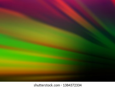 Dark Multicolor, Rainbow vector backdrop with long lines. Glitter abstract illustration with colored sticks. Pattern for ads, posters, banners.