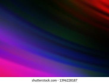 Dark Multicolor, Rainbow vector backdrop with long lines. Decorative shining illustration with lines on abstract template. Pattern for business booklets, leaflets.