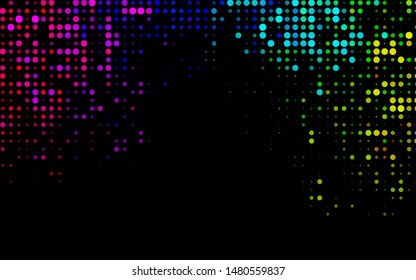 Dark Multicolor, Rainbow vector backdrop with dots. Abstract illustration with colored bubbles in nature style. Pattern for ads, booklets.