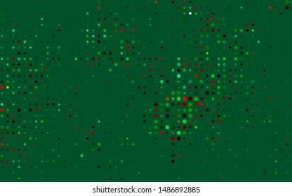 Dark Multicolor, Rainbow vector backdrop with dots. Glitter abstract illustration with blurred drops of rain. Design for posters, banners.