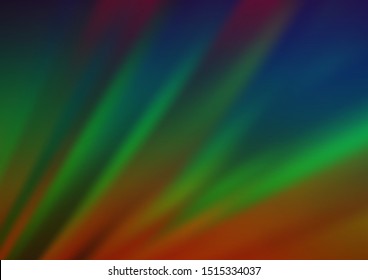 Dark Multicolor, Rainbow vector backdrop with long lines. Glitter abstract illustration with colored sticks. Best design for your ad, poster, banner.