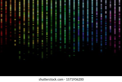 Dark Multicolor, Rainbow vector backdrop with long lines. Modern geometrical abstract illustration with staves. Pattern for websites, landing pages.