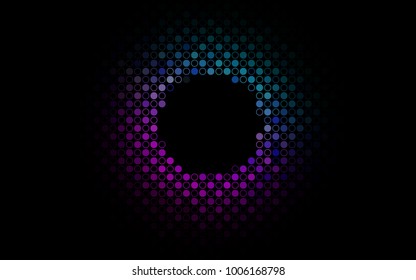 Dark Multicolor, Rainbow vector  background with bubbles. Blurred decorative design in abstract style with bubbles. New design for ad, poster, banner of your website.
