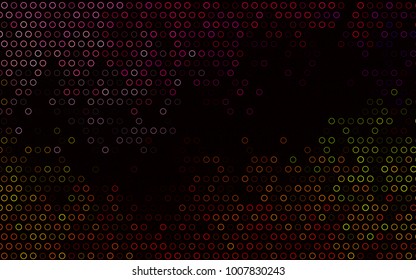 Dark Multicolor, Rainbow vector  background with dots. Beautiful colored illustration with blurred circles in nature style. New design for ad, poster, banner of your website.