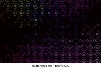 Dark Multicolor, Rainbow vector  background with dots. Blurred bubbles on abstract background with colorful gradient. The pattern can be used for beautiful websites.