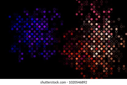 Dark Multicolor, Rainbow vector  background with bubbles. Modern abstract illustration with colorful water drops. Completely new template for your brand book.