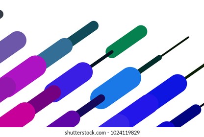 Dark Multicolor, Rainbow vector background with straight lines. Glitter abstract illustration with colored sticks. The pattern can be used for websites.
