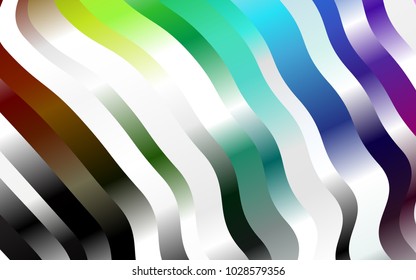 Dark Multicolor, Rainbow vector background with bubble shapes. Shining crooked illustration in marble style. The template for cell phone backgrounds.