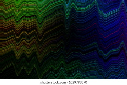 Dark Multicolor, Rainbow vector background with lava shapes. Geometric illustration in marble style with gradient.  The elegant pattern for brand book.