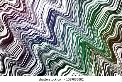 Dark Multicolor, Rainbow vector background with bent ribbons. A completely new color illustration in marble style. A completely new template for your business design.