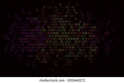 Dark Multicolor, Rainbow vector  background with bubbles. Modern abstract illustration with colorful water drops. Beautiful design for your business natural advert.