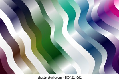 Dark Multicolor, Rainbow vector background with curved circles. Shining crooked illustration in marble style. Marble design for your web site.