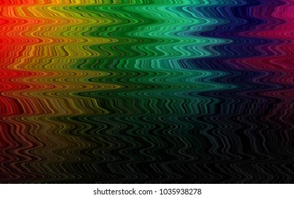 Dark Multicolor, Rainbow vector background with lava shapes. Shining illustration, which consist of blurred lines, circles. A completely new marble design for your business.