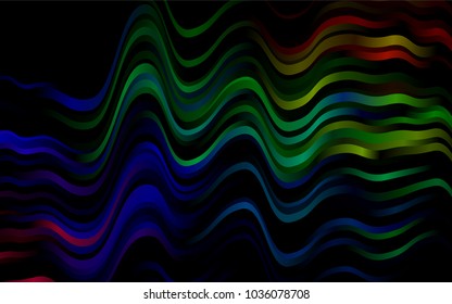 Dark Multicolor, Rainbow vector background with lamp shapes. A vague circumflex abstract illustration with gradient. The elegant pattern for brand book.