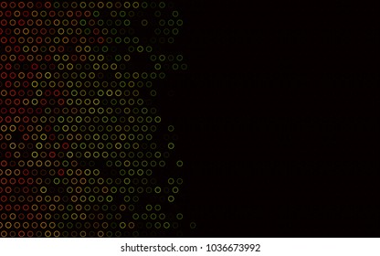 Dark Multicolor, Rainbow vector  background with bubbles. Beautiful colored illustration with blurred circles in nature style. The pattern can be used for beautiful websites.