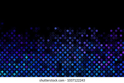 Dark Multicolor, Rainbow vector  background with dots. Glitter abstract illustration with blurred drops of rain. Completely new template for your brand book.