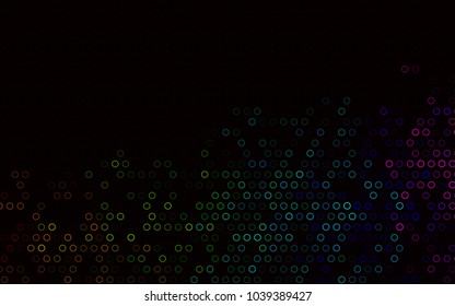 Dark Multicolor, Rainbow vector  background with dots. Abstract illustration with colored bubbles in nature style. Beautiful design for your business natural advert.